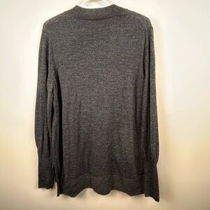 Badgley Mischka Merino Wool Sweater Large Dark Gray